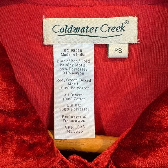 Coldwater Creek Boho Velvet Patchwork Sequin Jacket Size Small Petite - Picture 9 of 11